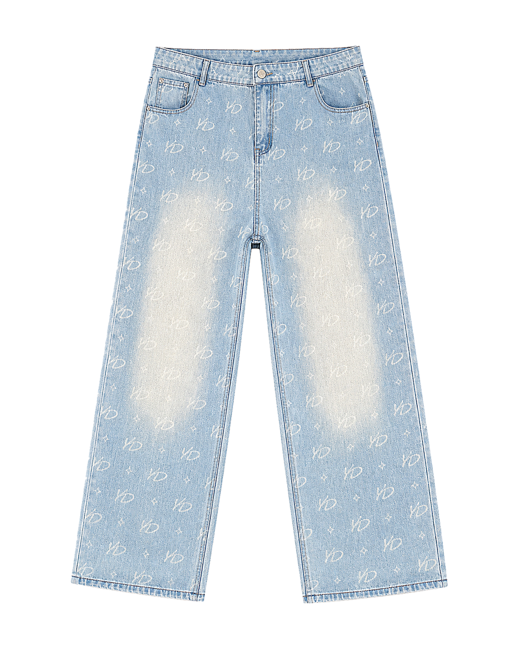 YD MONOGRAM BAGGY JEANS | LIGHT WASH
