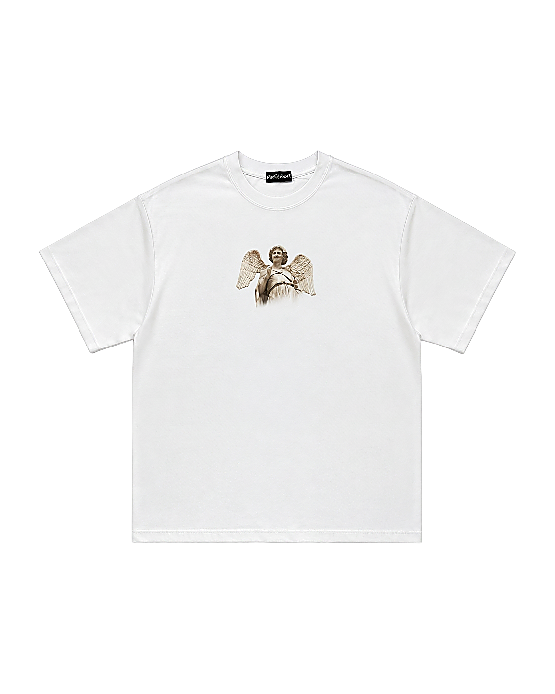 Angel tee white - Yesidims London graphic tee - front view