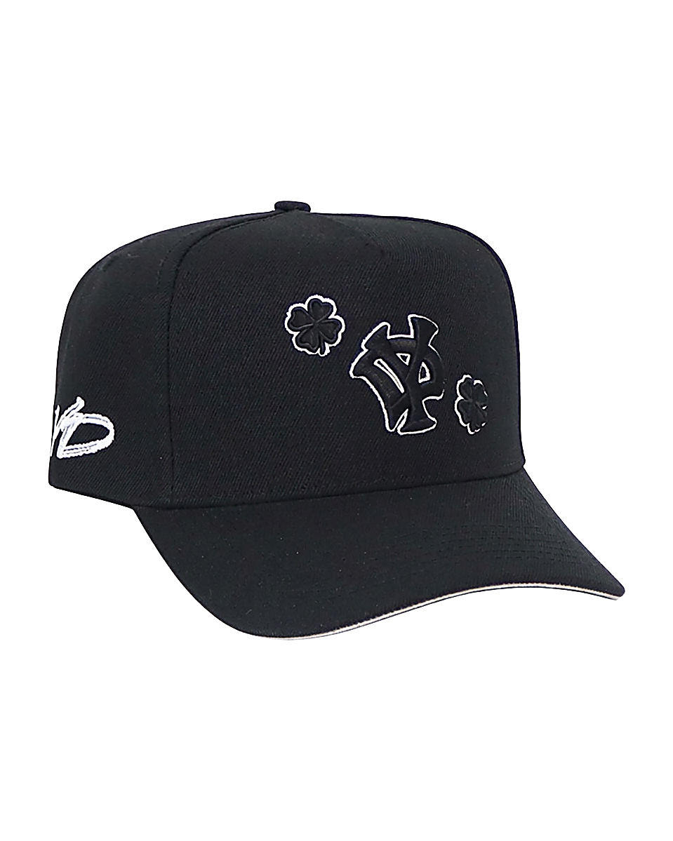 White and black trucker cap S25 - YD Yesidims London - front view