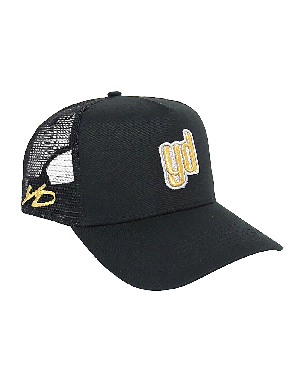 Black trucker cap - YD by Yesidims London - front view