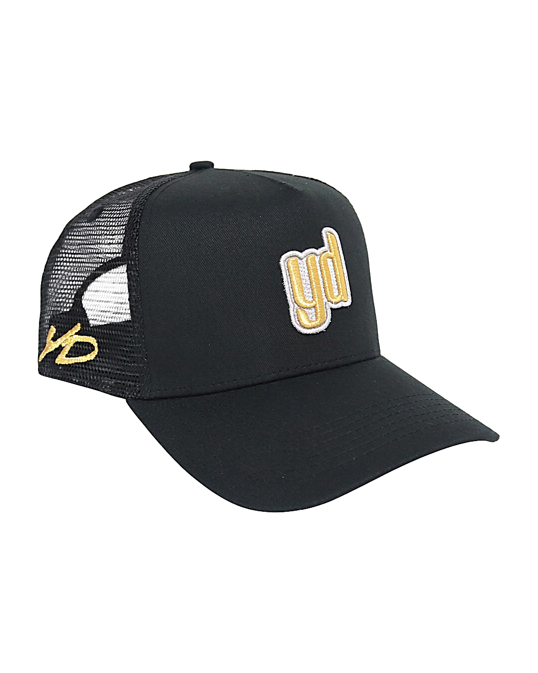 Black trucker cap - YD by Yesidims London - front view