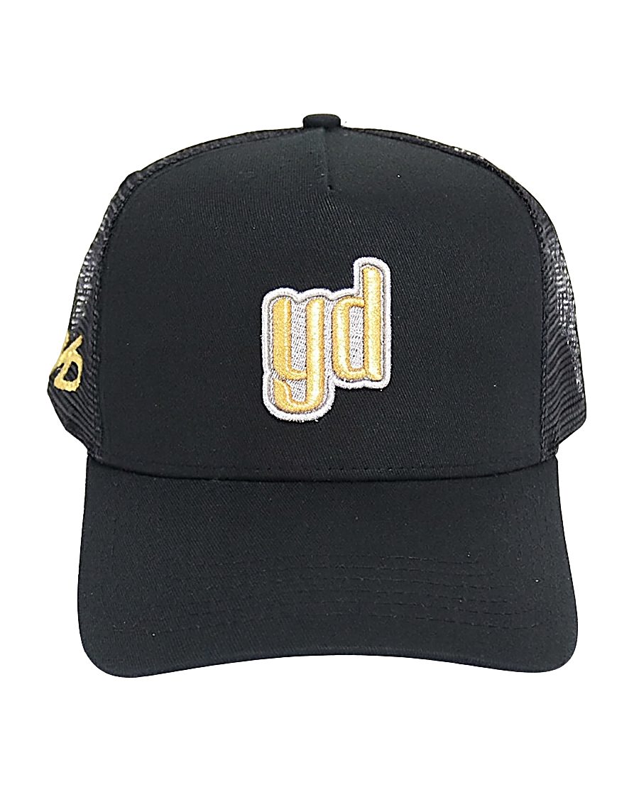 Black trucker cap - YD by Yesidims London - back view