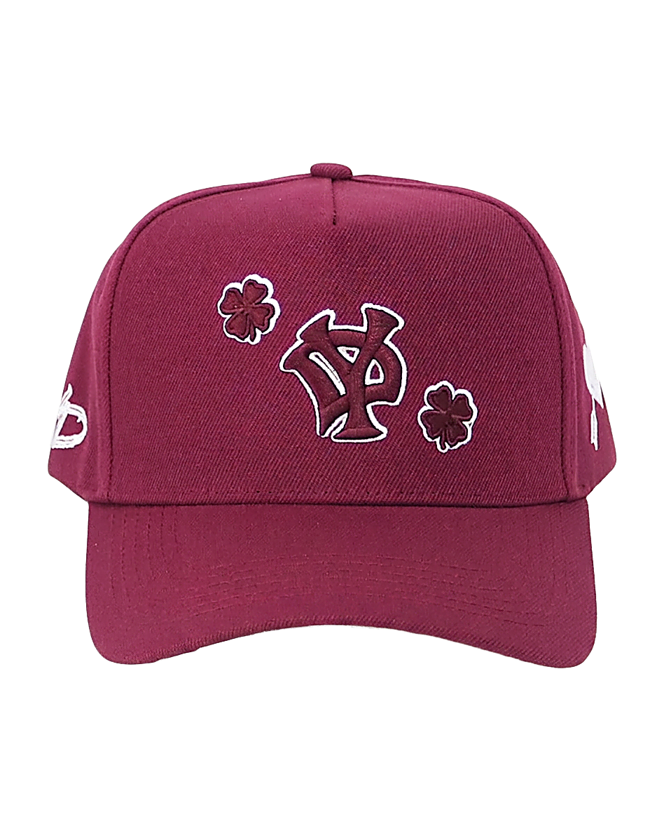 Burgundy trucker cap S25 - YD Yesidims London - back view