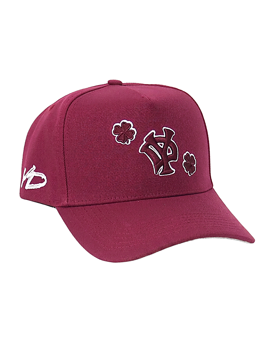 Burgundy trucker cap S25 - YD Yesidims London - front view