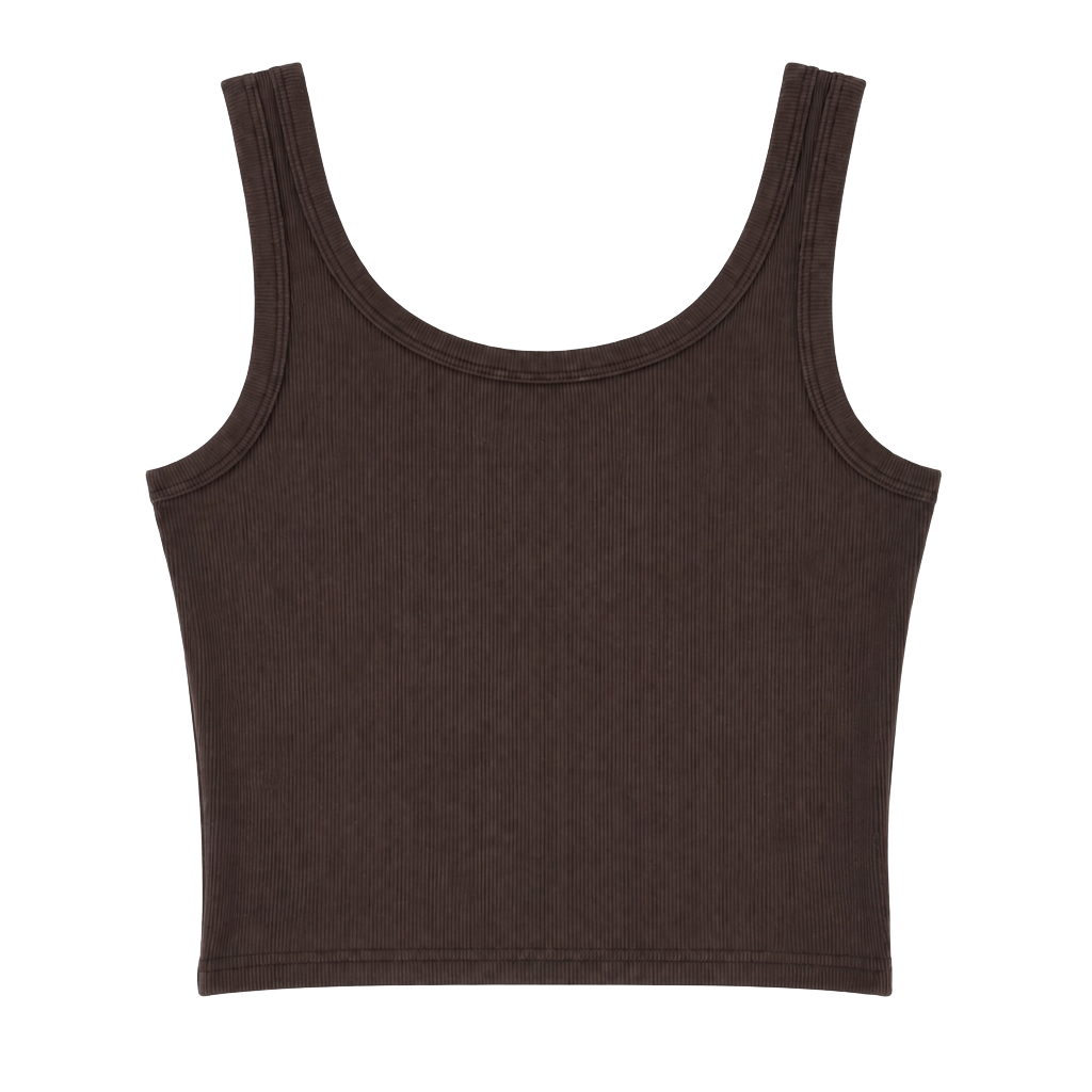 YD CROPPED TANK | CHOCOLATE