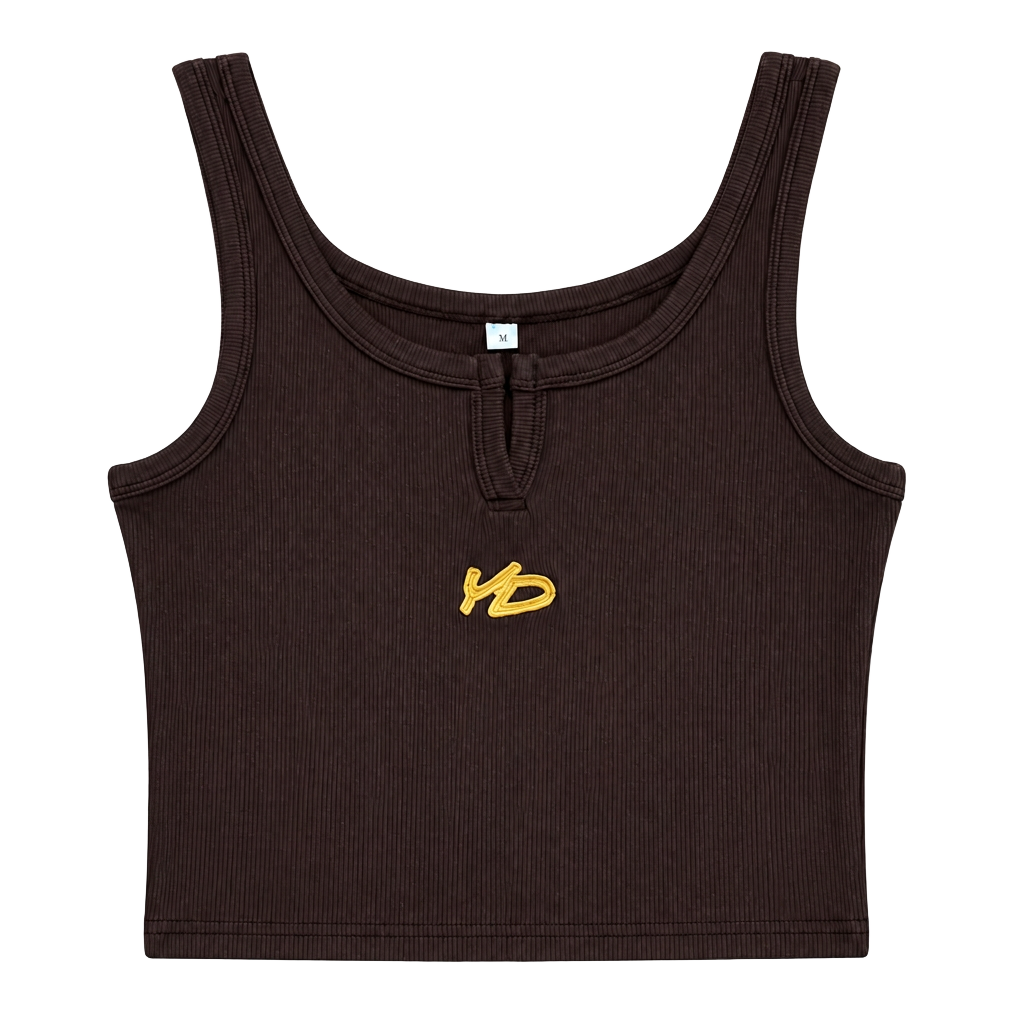 YD CROPPED TANK | CHOCOLATE