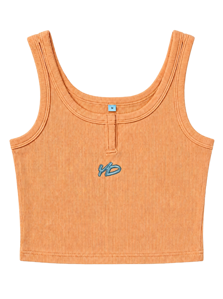 YD CROPPED TANK | PEACH