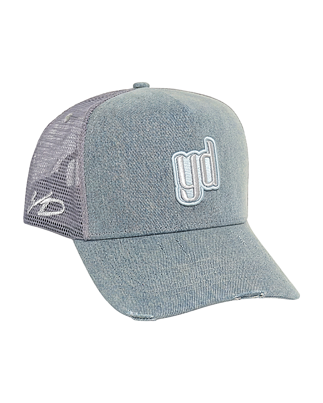 Dark denim trucker cap - YD by Yesidims London - front view