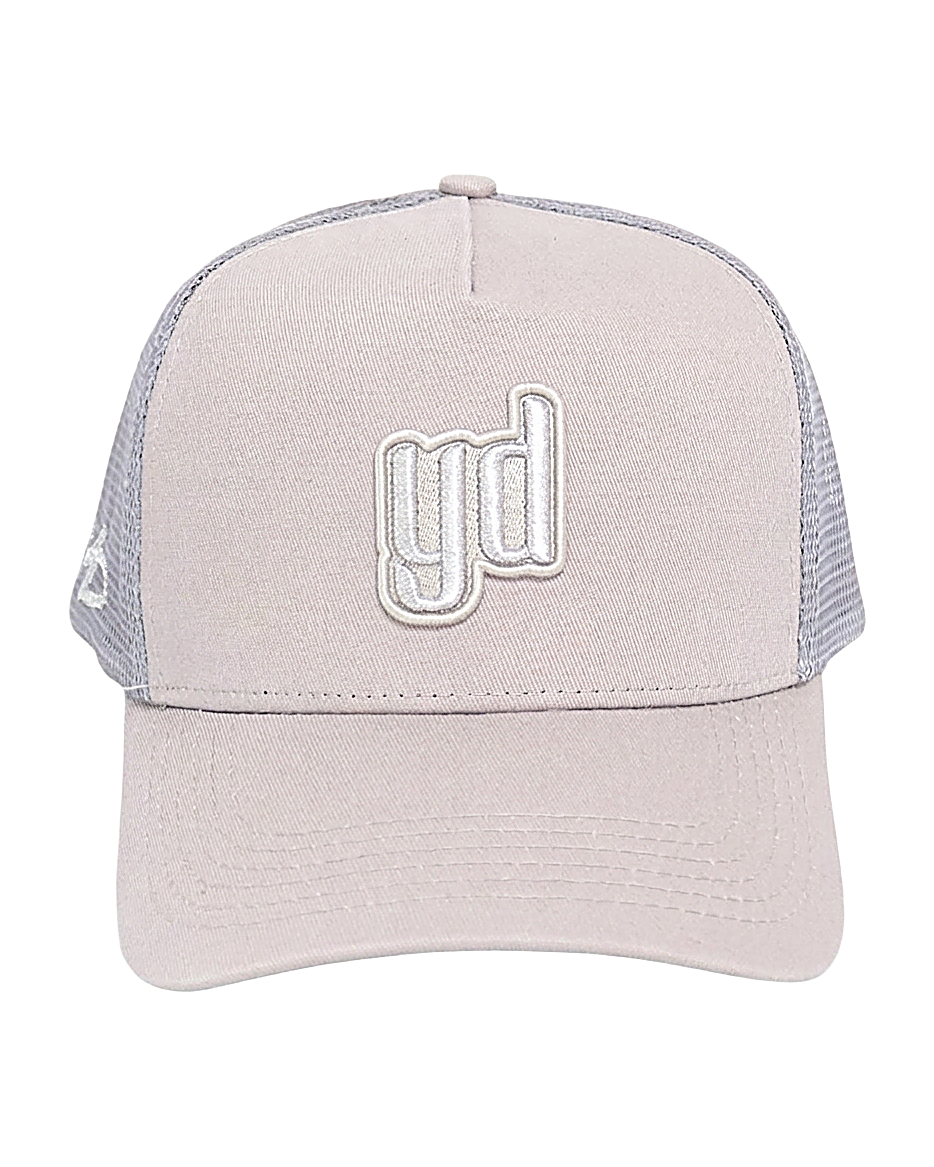 Grey trucker cap - YD by Yesidims London - back view