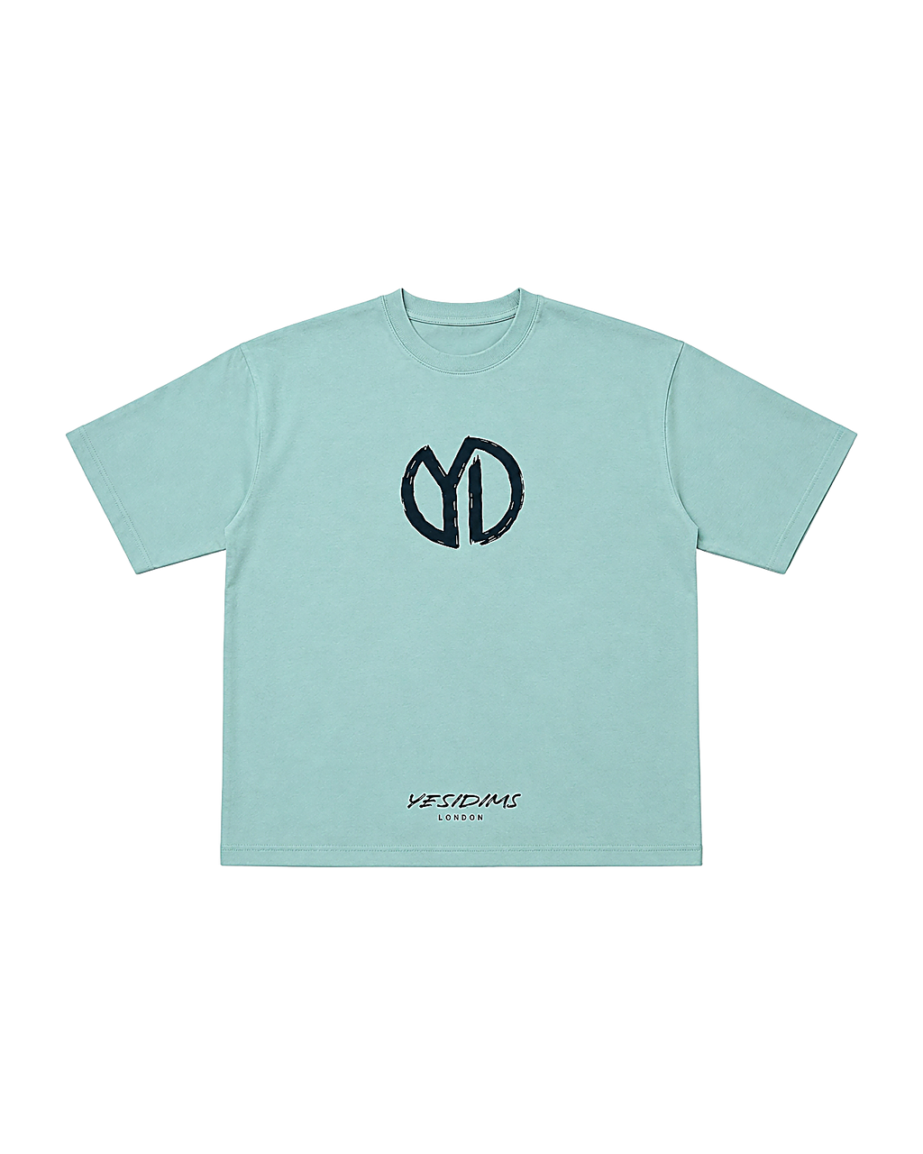 Logo tee sage - YD Yesidims London - front view