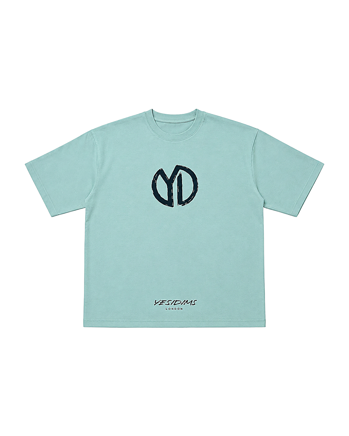 Logo tee sage - YD Yesidims London - front view