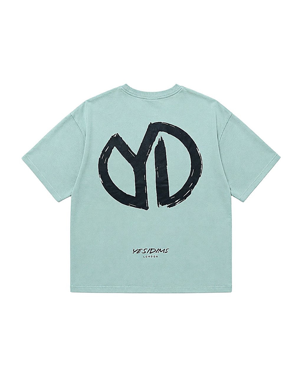 Logo tee sage - YD Yesidims London - back view