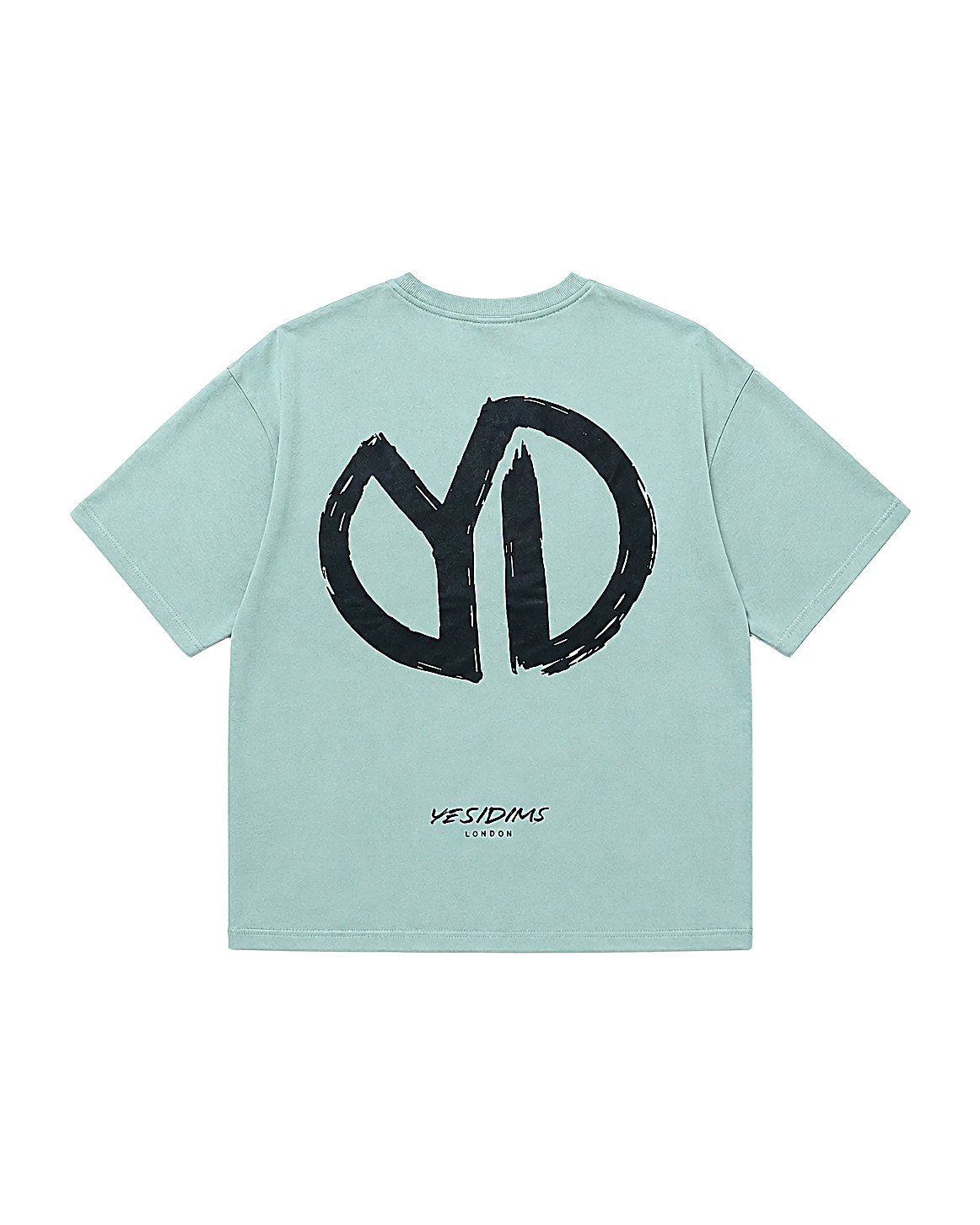 Logo tee sage - YD Yesidims London - back view