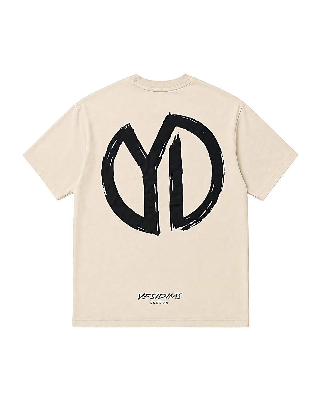 Logo tee sand - YD Yesidims London - back view