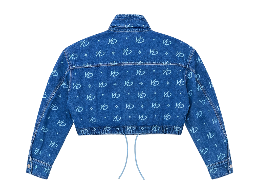 YD MONOGRAM CROPPED JACKET | INDIGO