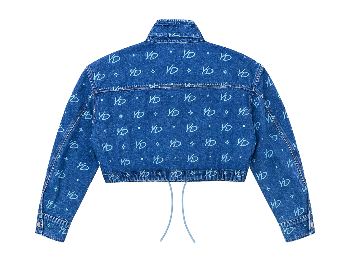 YD MONOGRAM CROPPED JACKET | INDIGO