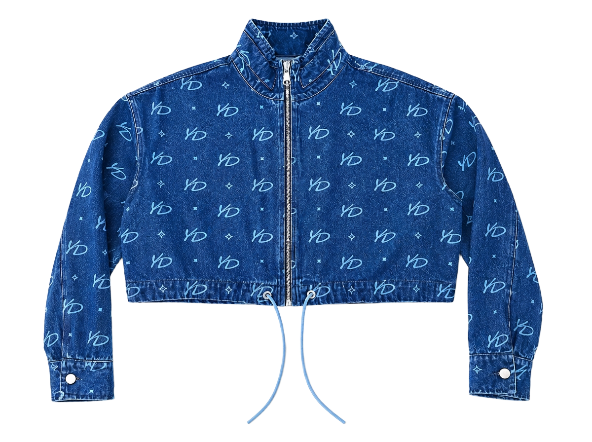 YD MONOGRAM CROPPED JACKET | INDIGO