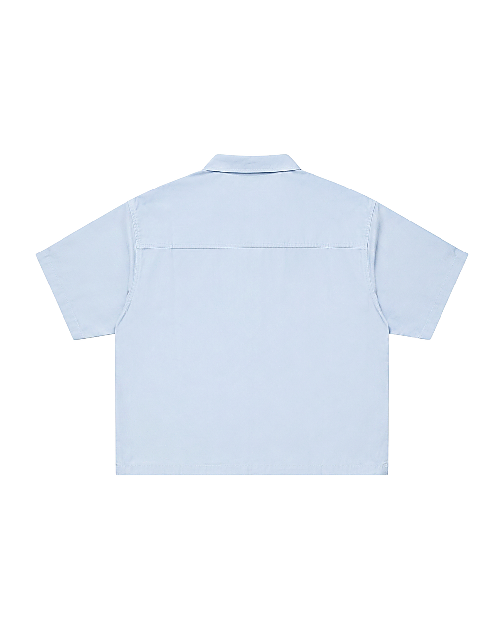 Short body shirt sky blue - YD Yesidims London - back view