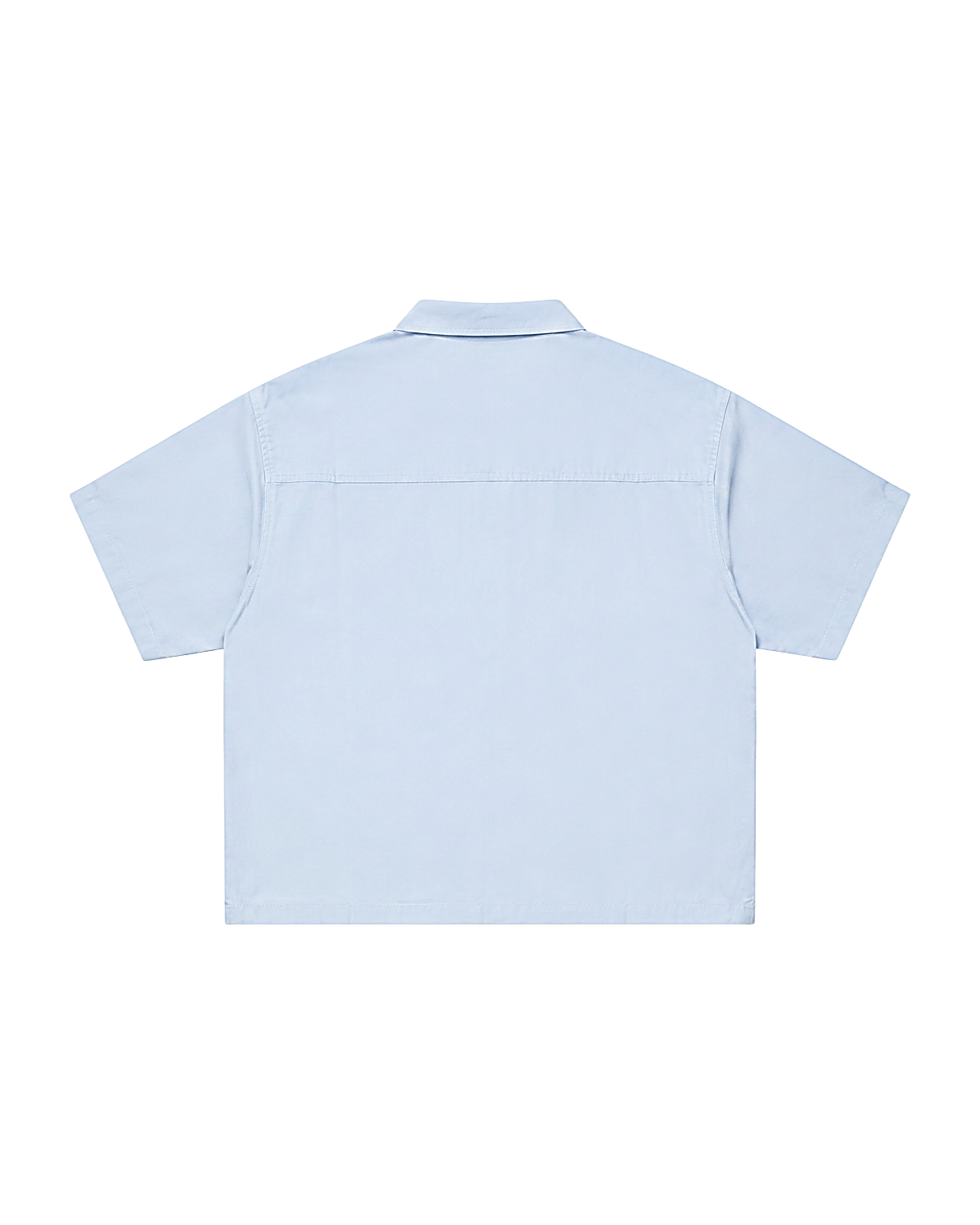 Short body shirt sky blue - YD Yesidims London - back view