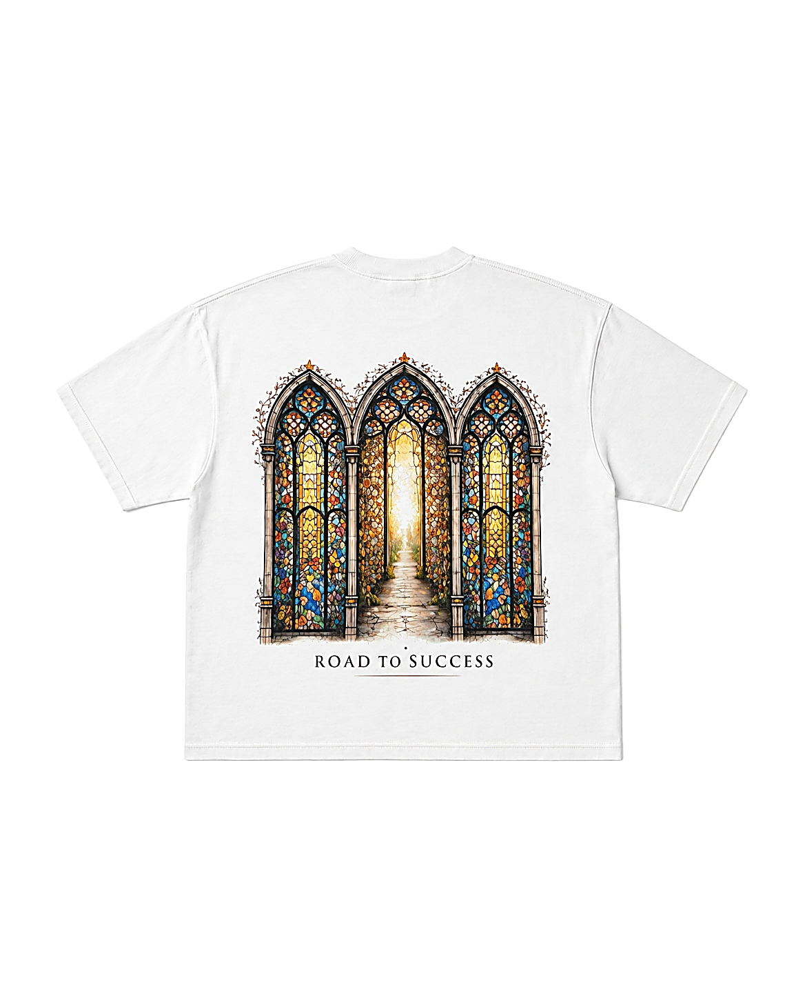 Road To Success tee white - Yesidims London - back view