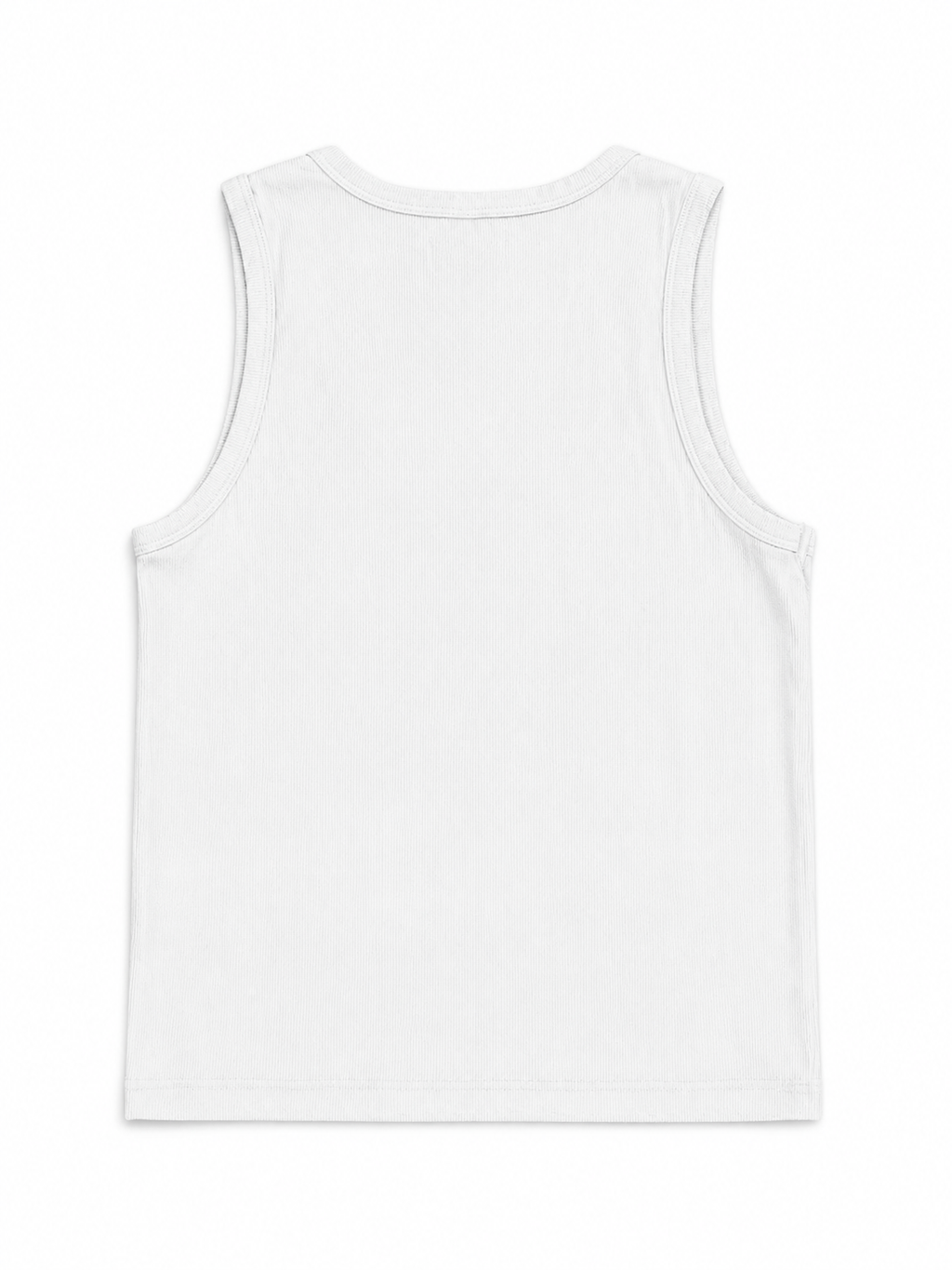 YD ribbed vest white back