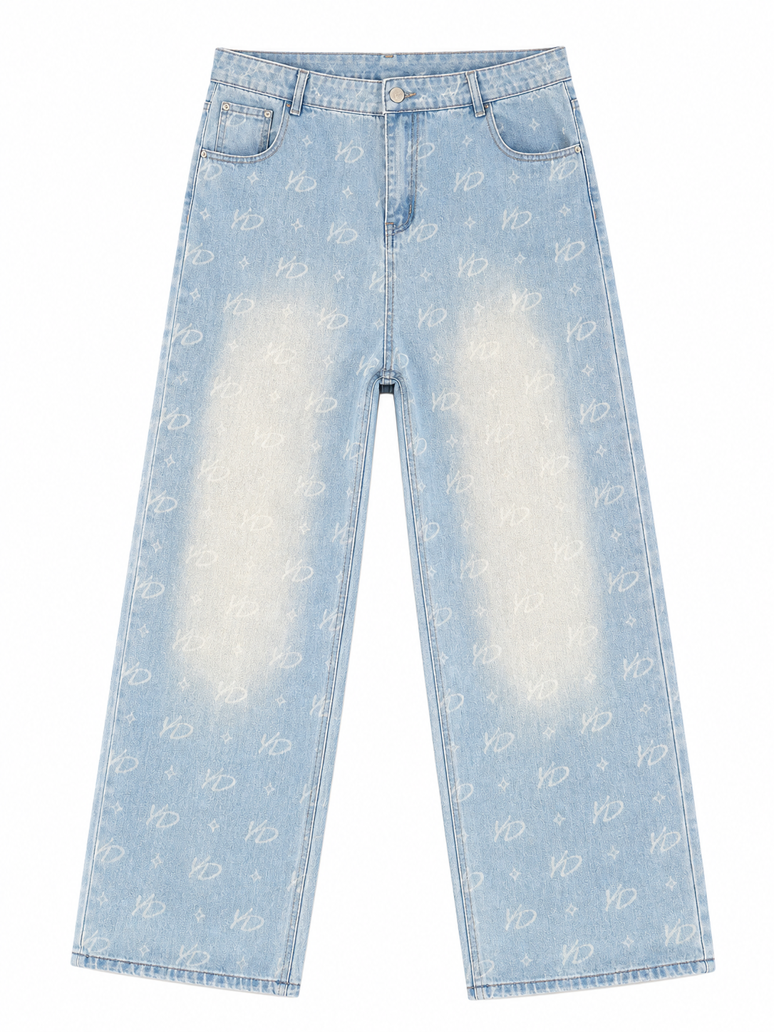 YD monogram baggy jeans front