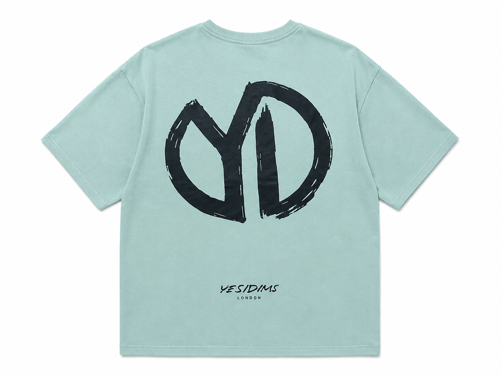 YD logo tee sage back print