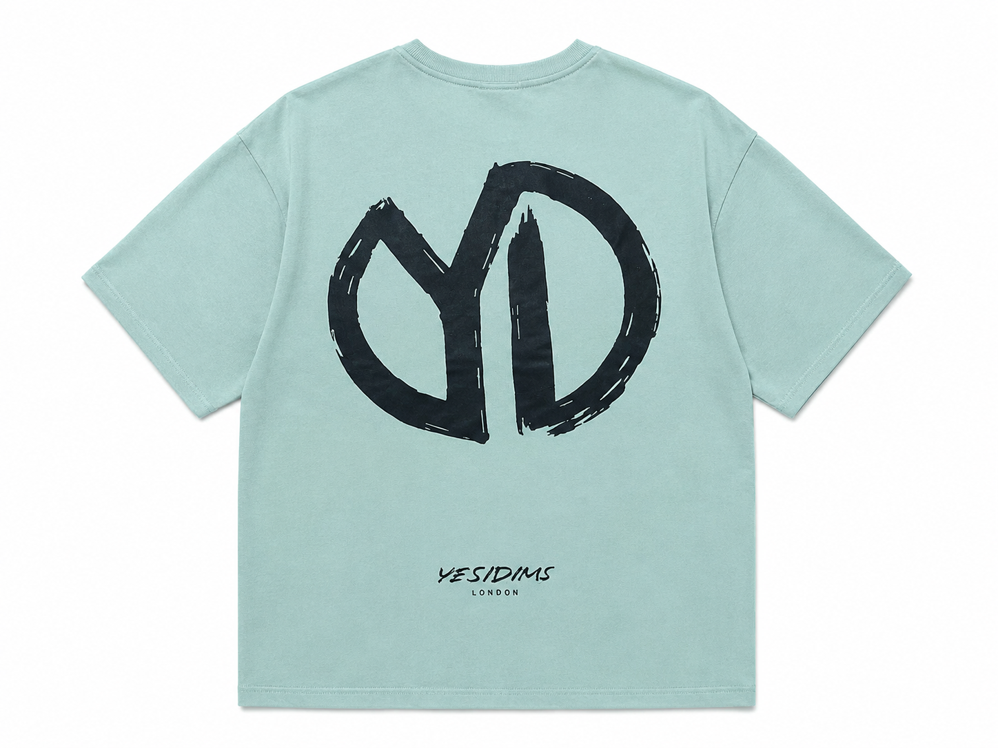 YD logo tee sage back print