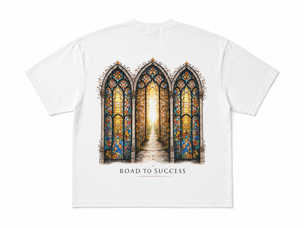 YD Road To Success tee white back print