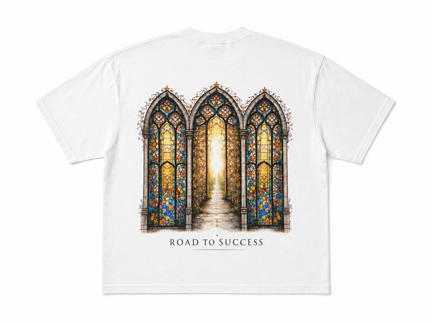 YD Road To Success tee white back print